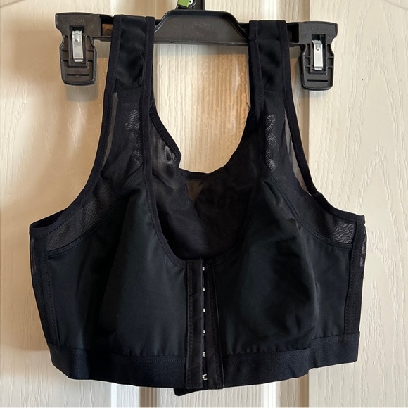 Shein Black Bra front snap closure adjustable strap snaps size L back support - Picture 2 of 8